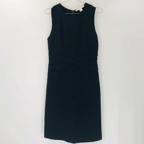 Diane Von Furstenberg Evita Sleeveless Ponte Fit And Flare Dress Black Size 6 - Picture 3 of 11